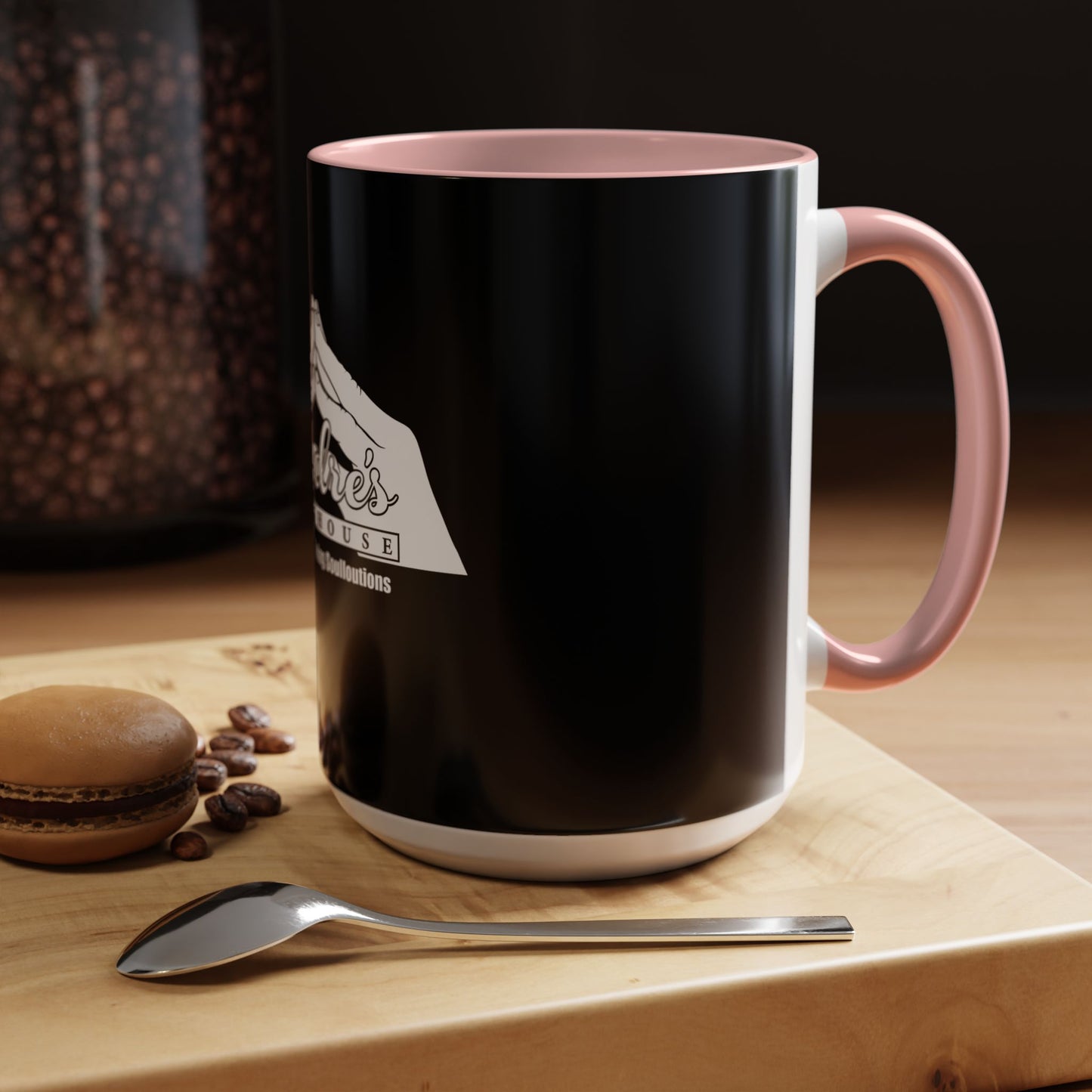 Andres Steakhouse Logo Coffee Mug - Black Accent 11/15oz