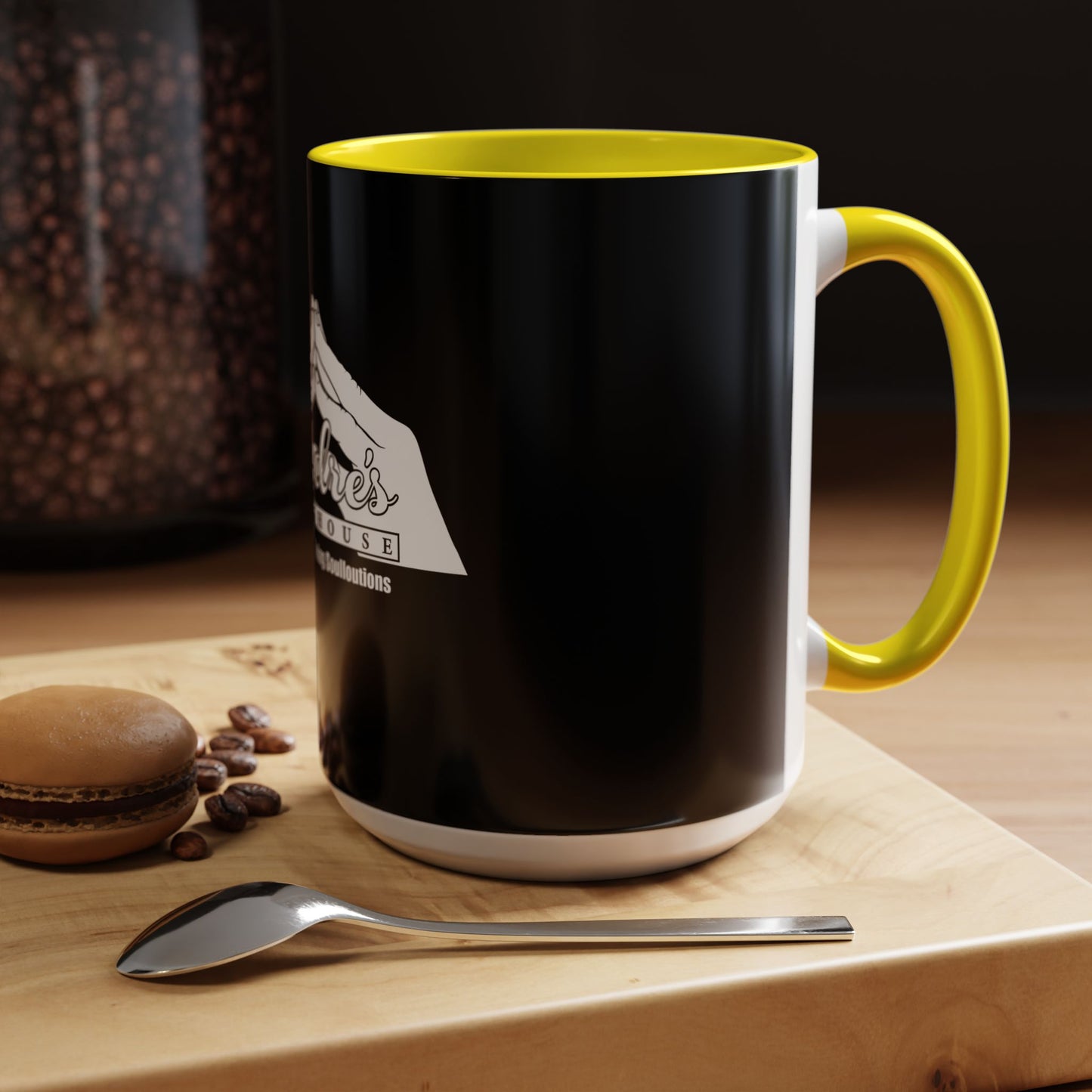 Andres Steakhouse Logo Coffee Mug - Black Accent 11/15oz