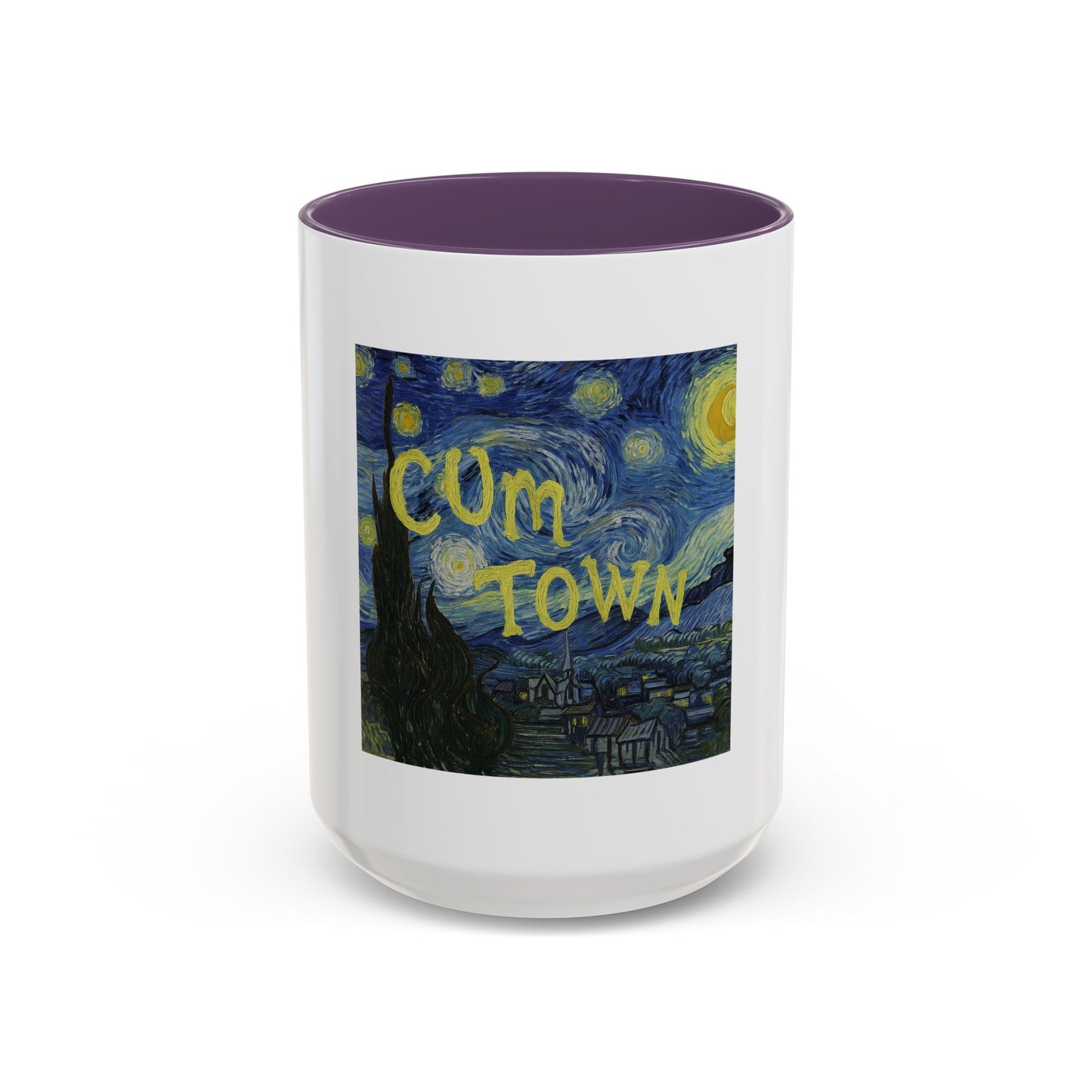 Starry Night "Cum Town" Accent Coffee Mug — Funny Podcast Fan Gift