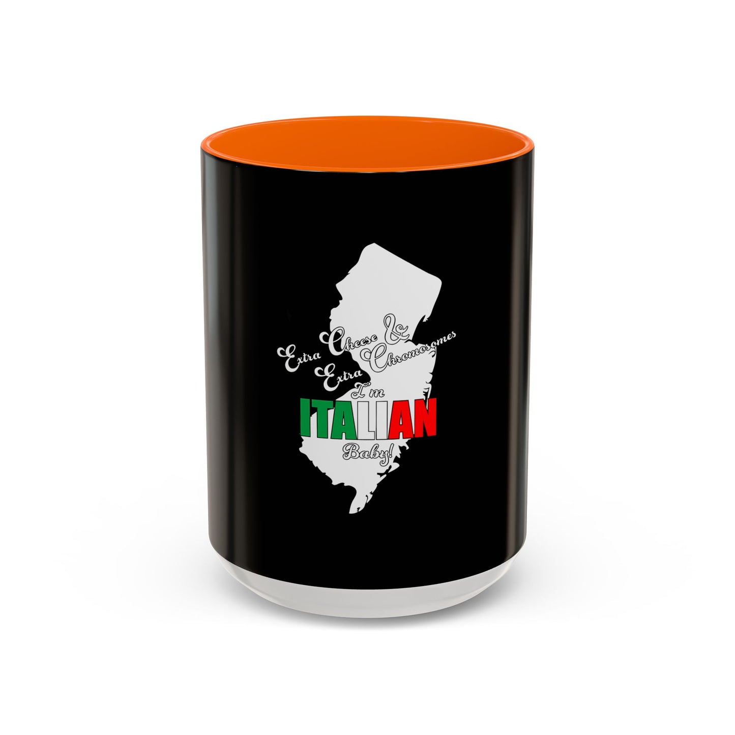 Italian Flag Accent Coffee Mug — 'ITA AN' Minimalist Espresso Gift