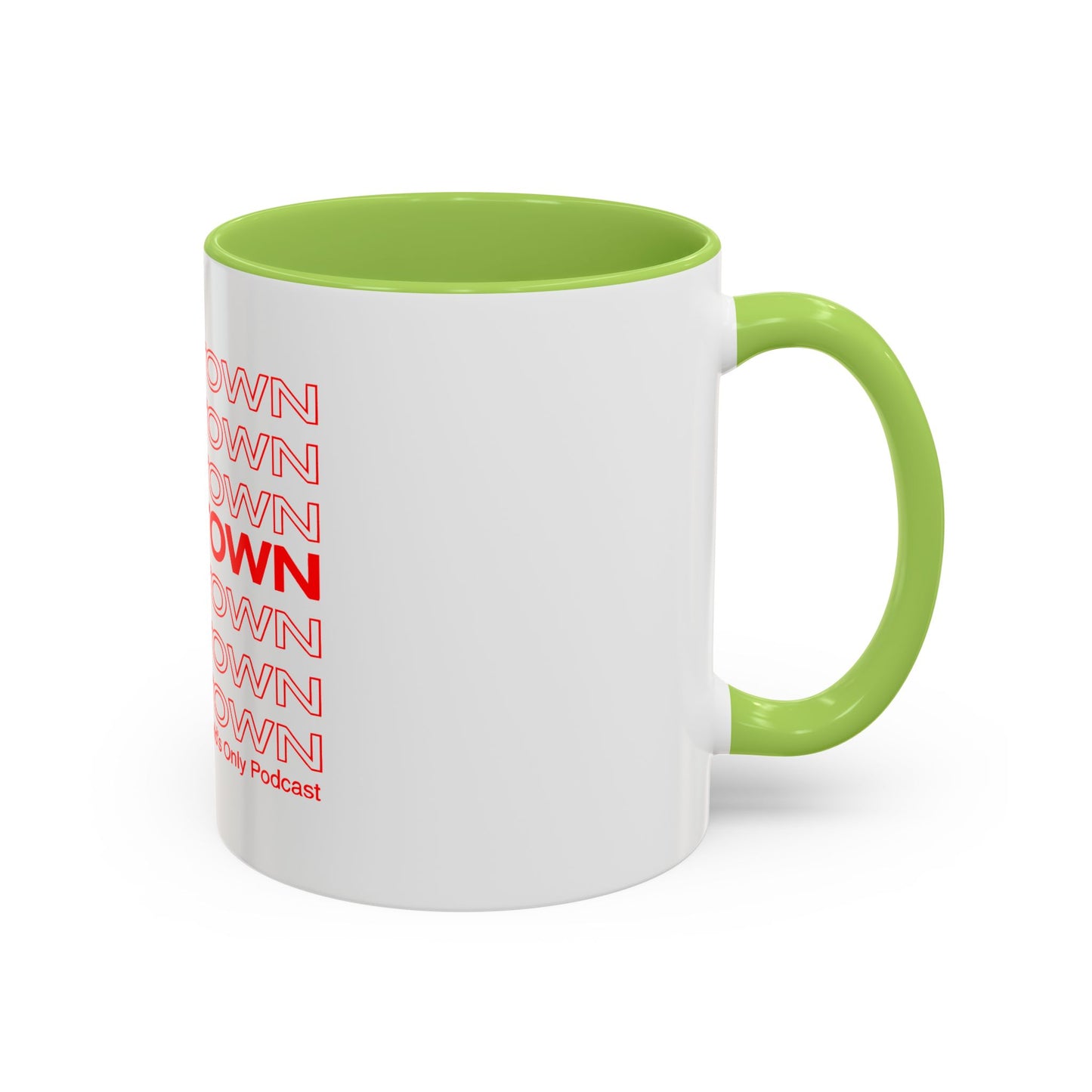 Cum Town Accent Coffee Mug — Bold Repeating Logo 11/15oz