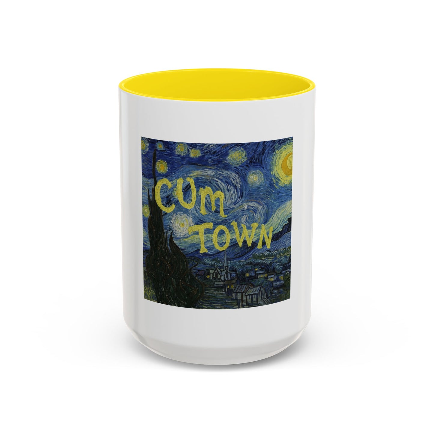 Starry Night "Cum Town" Accent Coffee Mug — Funny Podcast Fan Gift