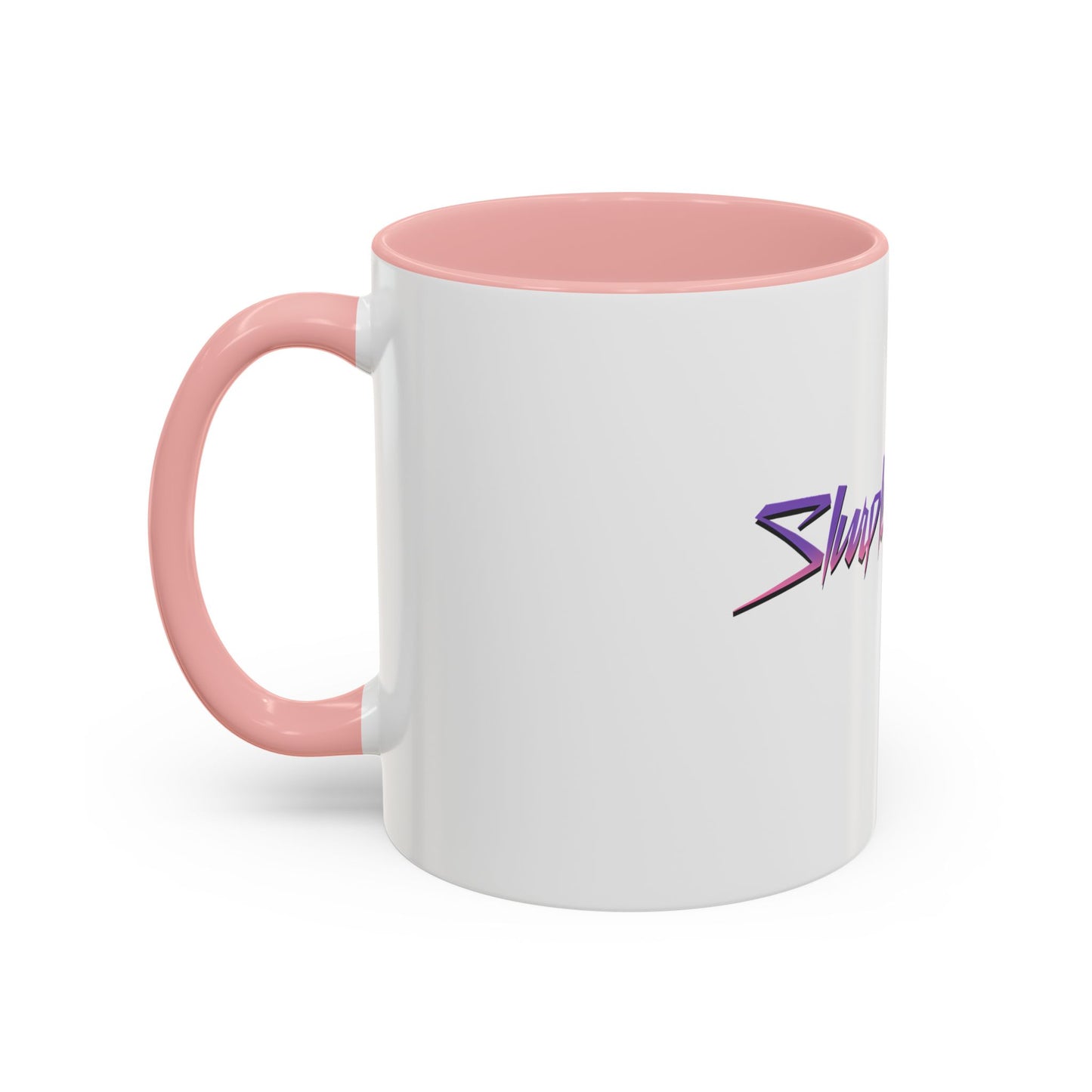 Accent Coffee Mug — Retro 'Simple Brain' Neon Script Coffee Mug
