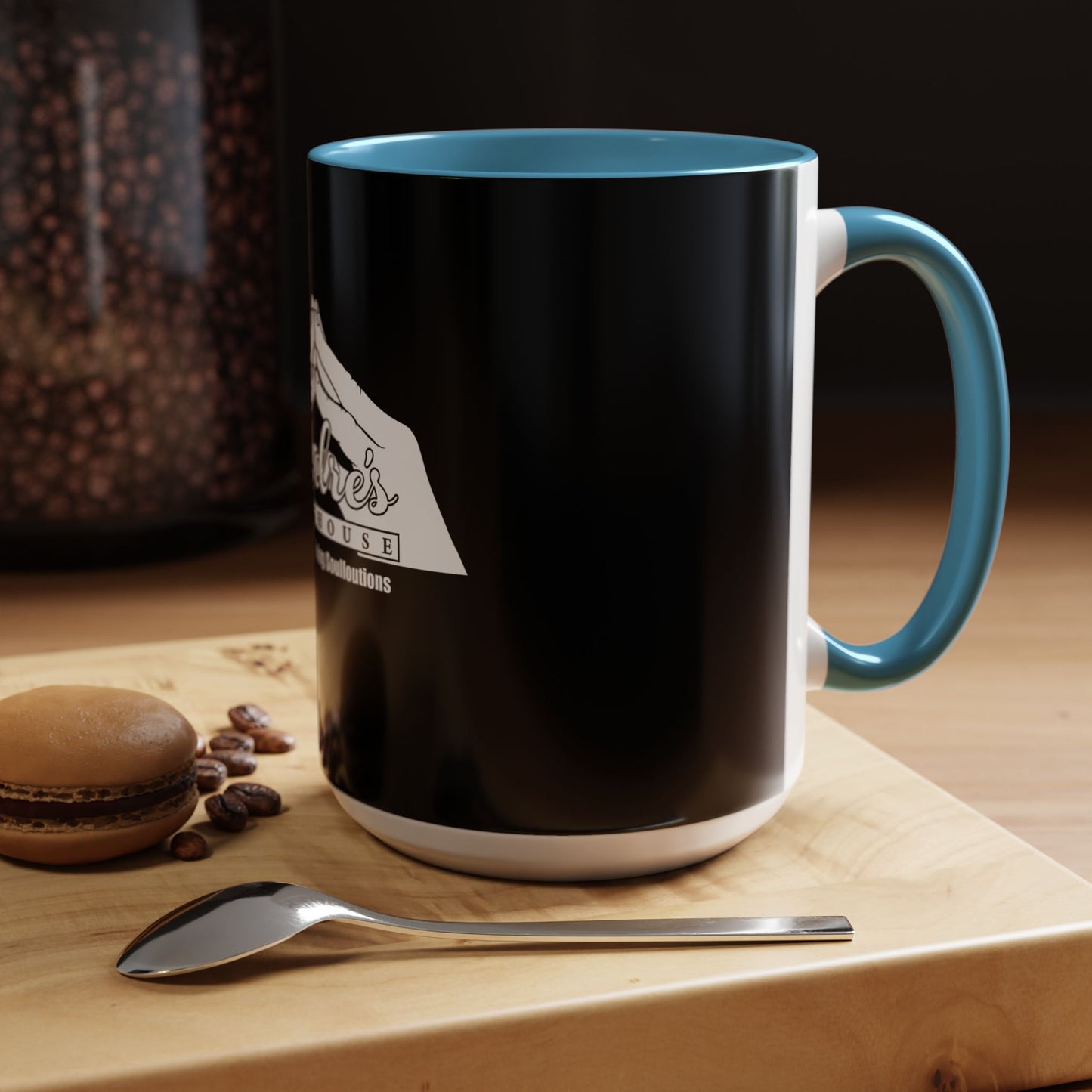 Andres Steakhouse Logo Coffee Mug - Black Accent 11/15oz
