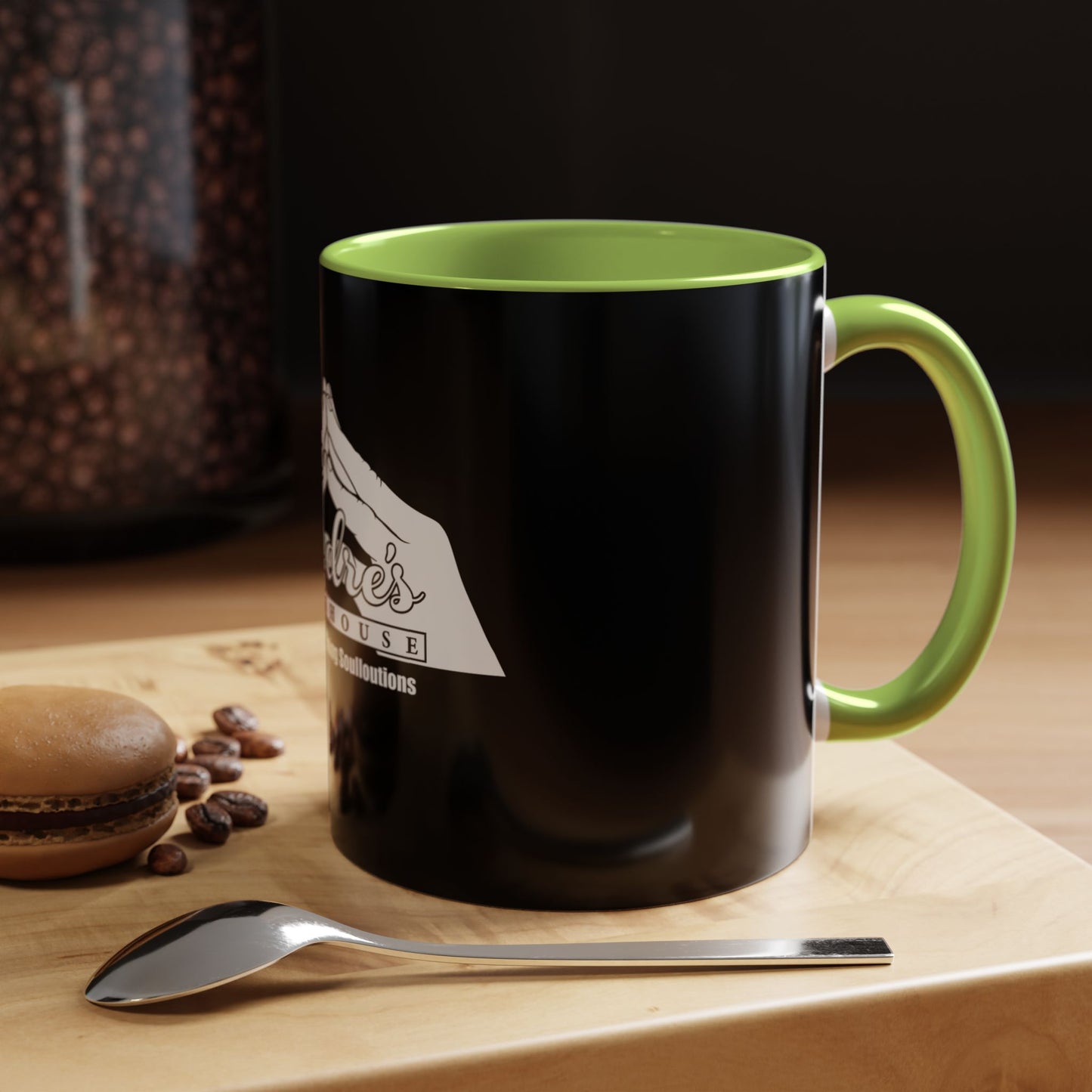 Andres Steakhouse Logo Coffee Mug - Black Accent 11/15oz