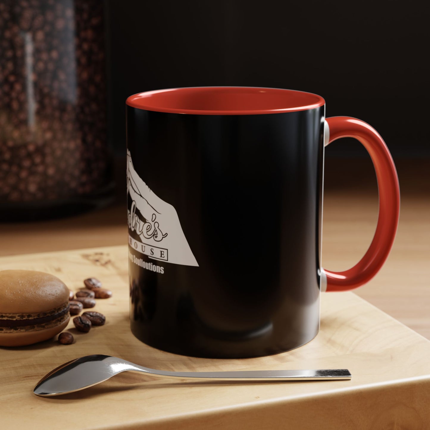 Andres Steakhouse Logo Coffee Mug - Black Accent 11/15oz