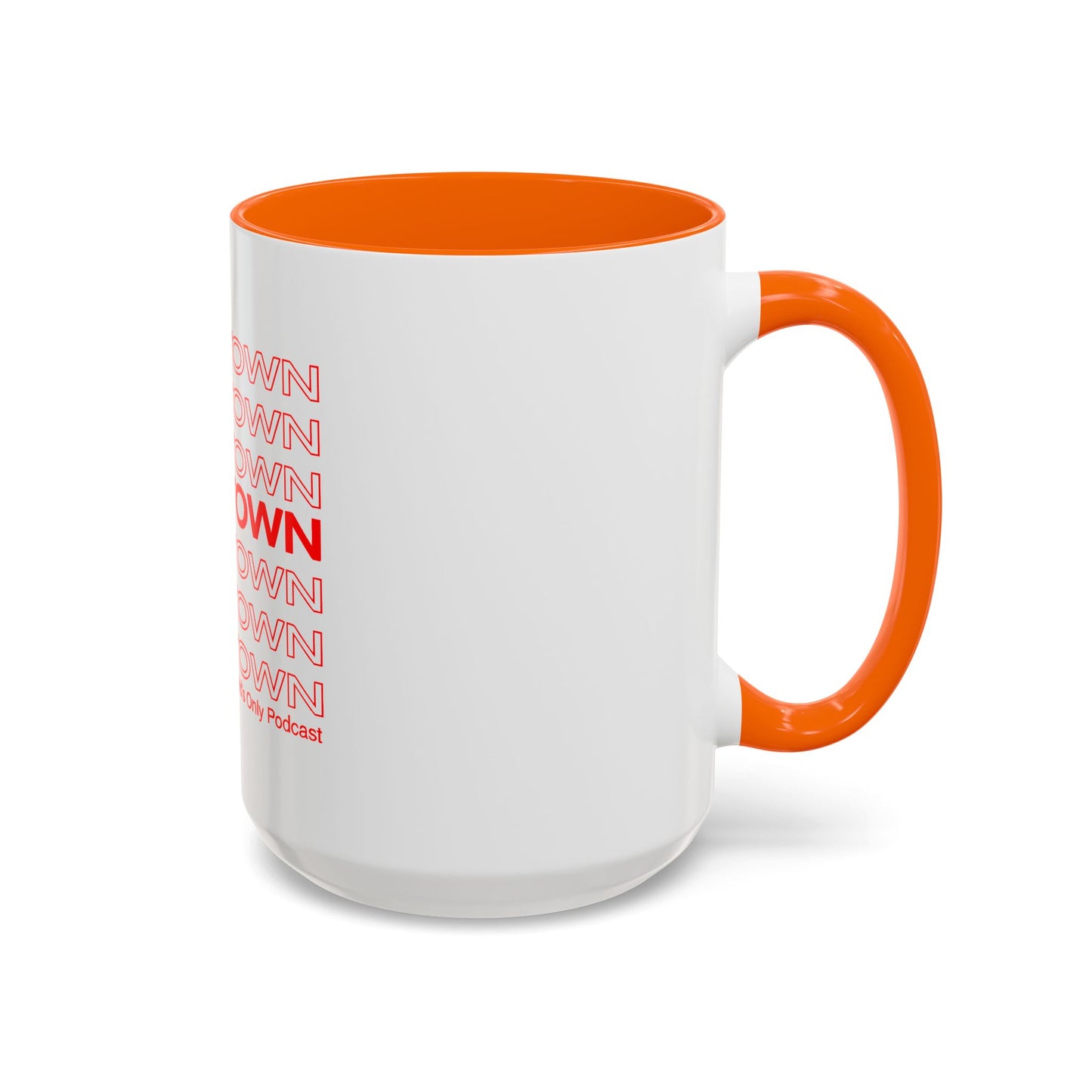 Cum Town Accent Coffee Mug — Bold Repeating Logo 11/15oz