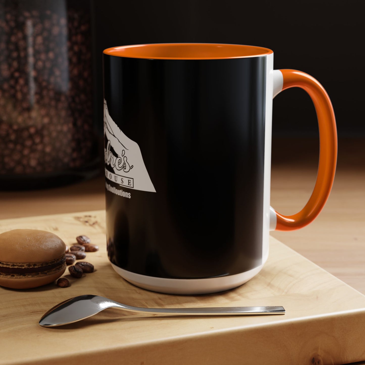 Andres Steakhouse Logo Coffee Mug - Black Accent 11/15oz