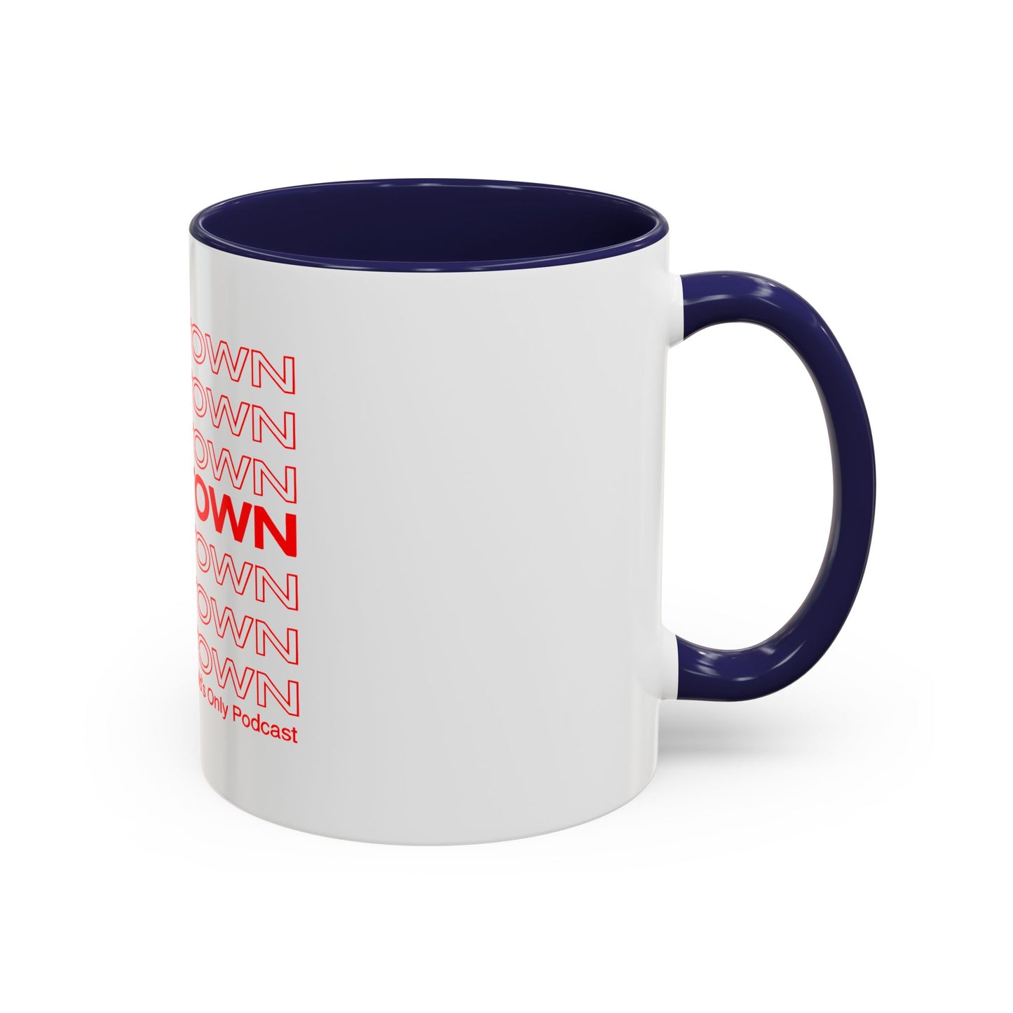 Cum Town Accent Coffee Mug — Bold Repeating Logo 11/15oz
