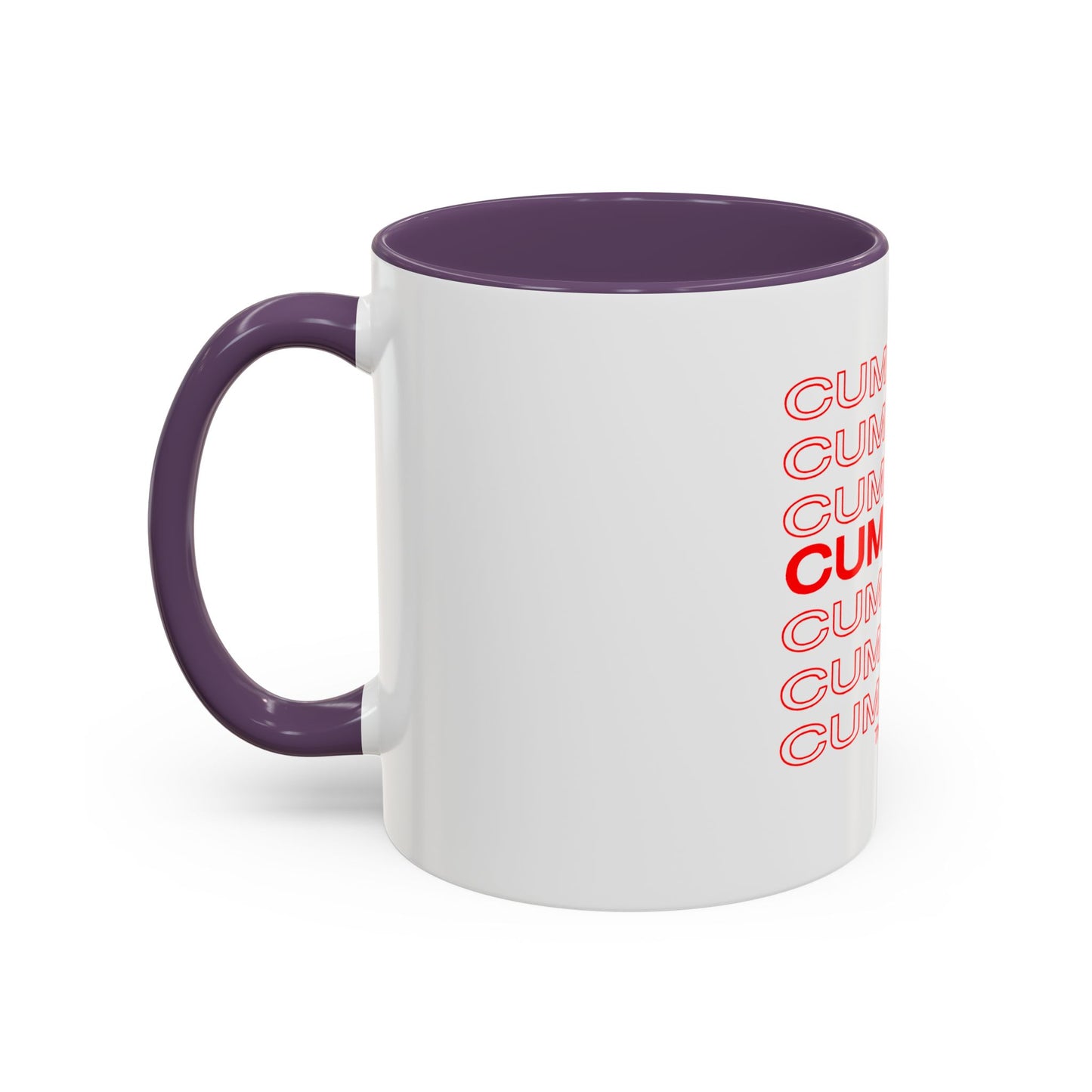 Cum Town Accent Coffee Mug — Bold Repeating Logo 11/15oz