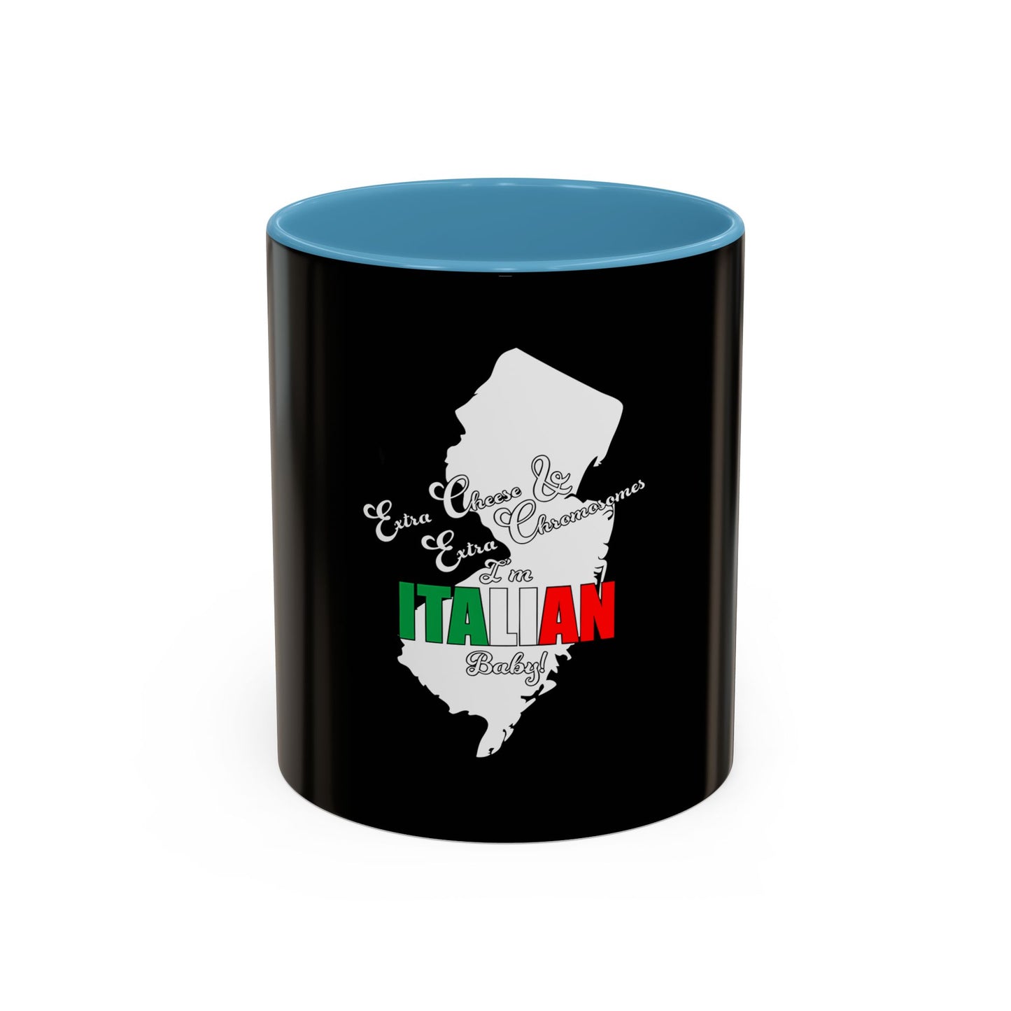 Italian Flag Accent Coffee Mug — 'ITA AN' Minimalist Espresso Gift
