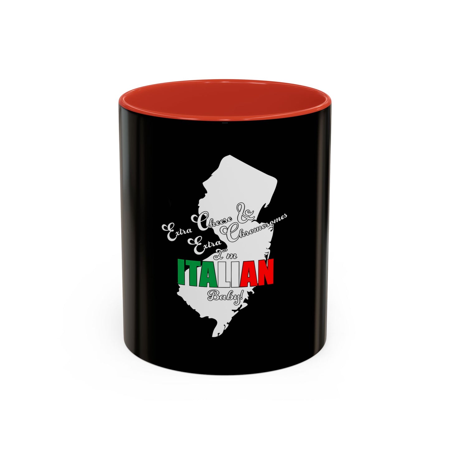 Italian Flag Accent Coffee Mug — 'ITA AN' Minimalist Espresso Gift