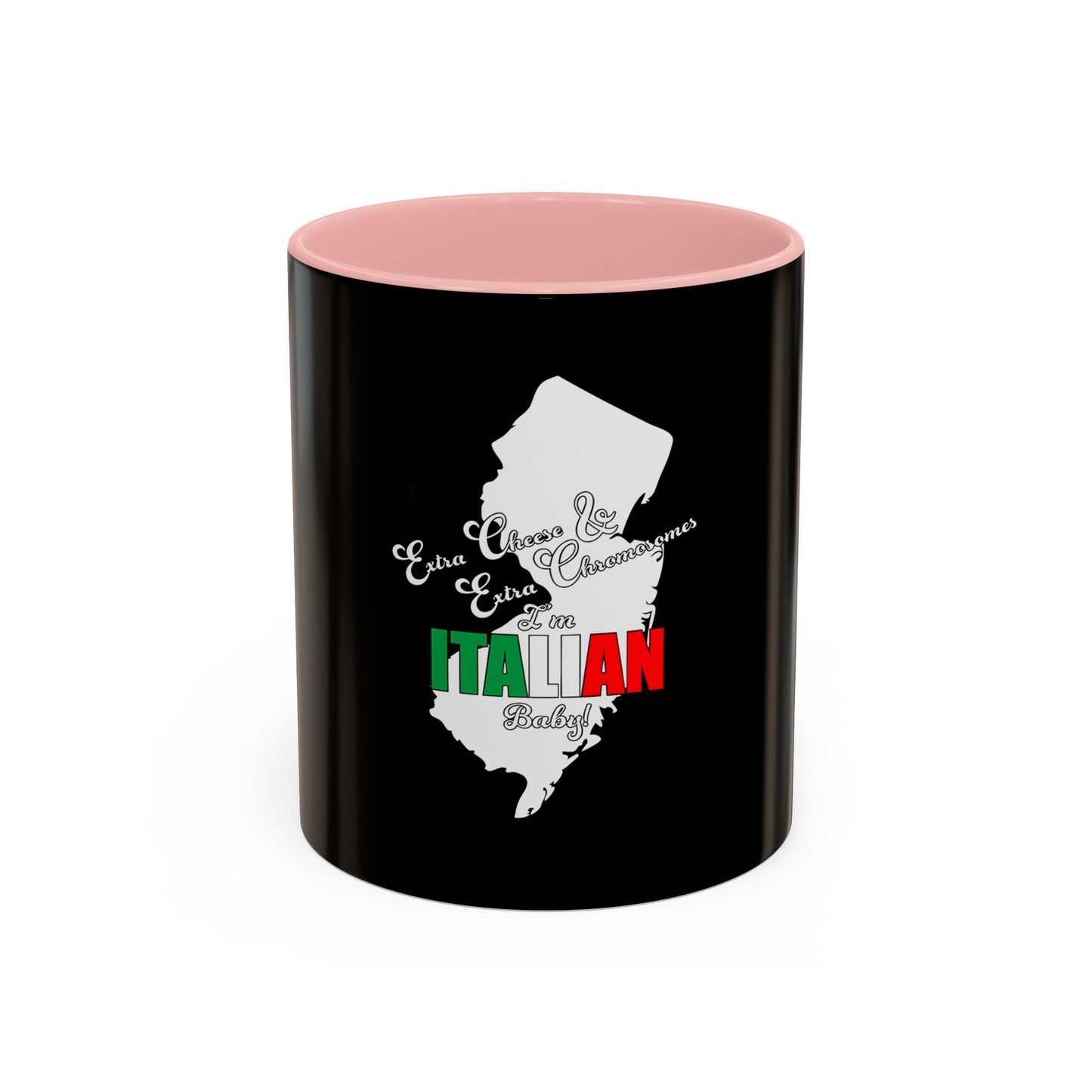 Italian Flag Accent Coffee Mug — 'ITA AN' Minimalist Espresso Gift