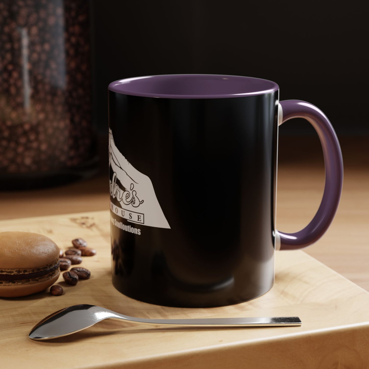 Andres Steakhouse Logo Coffee Mug - Black Accent 11/15oz