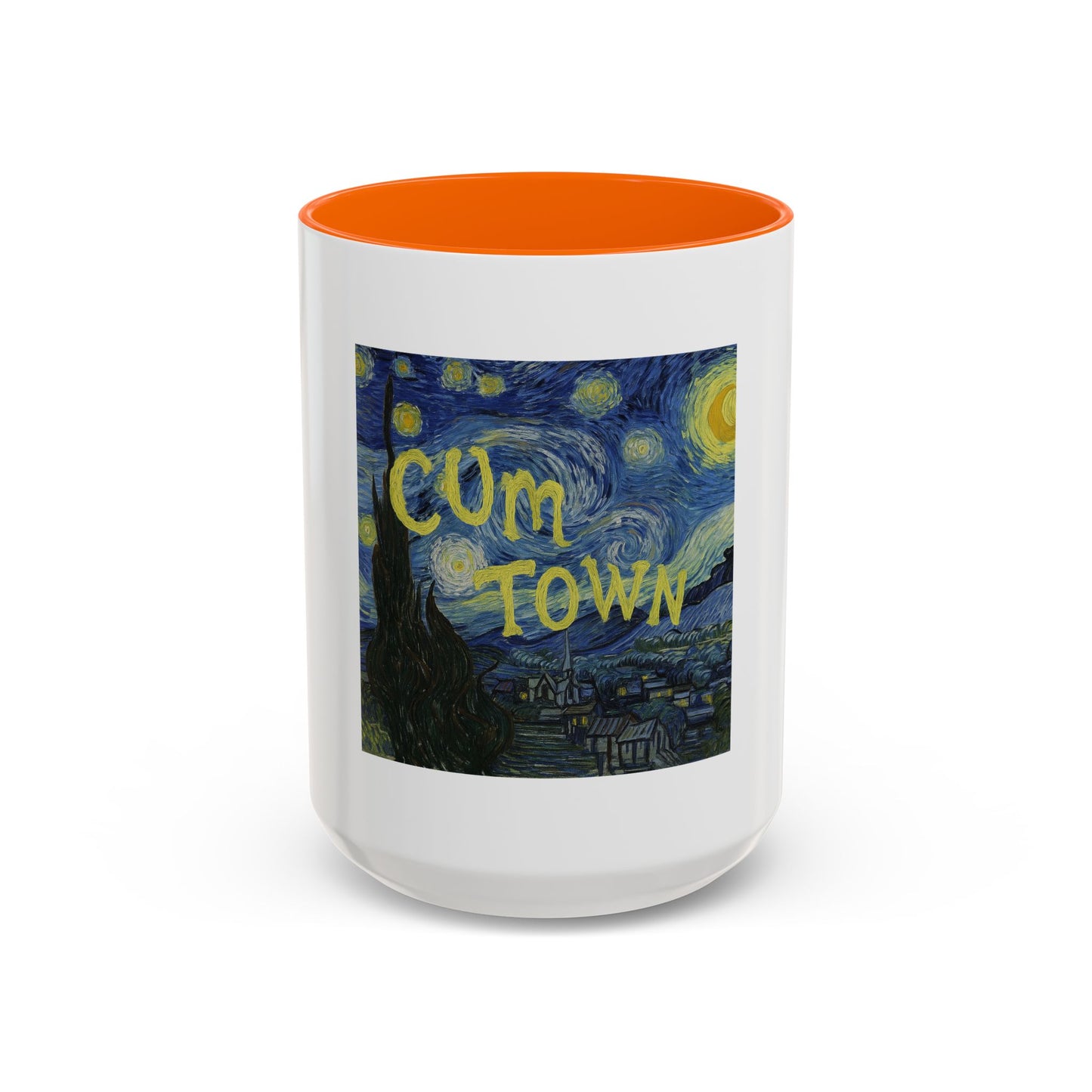 Starry Night "Cum Town" Accent Coffee Mug — Funny Podcast Fan Gift