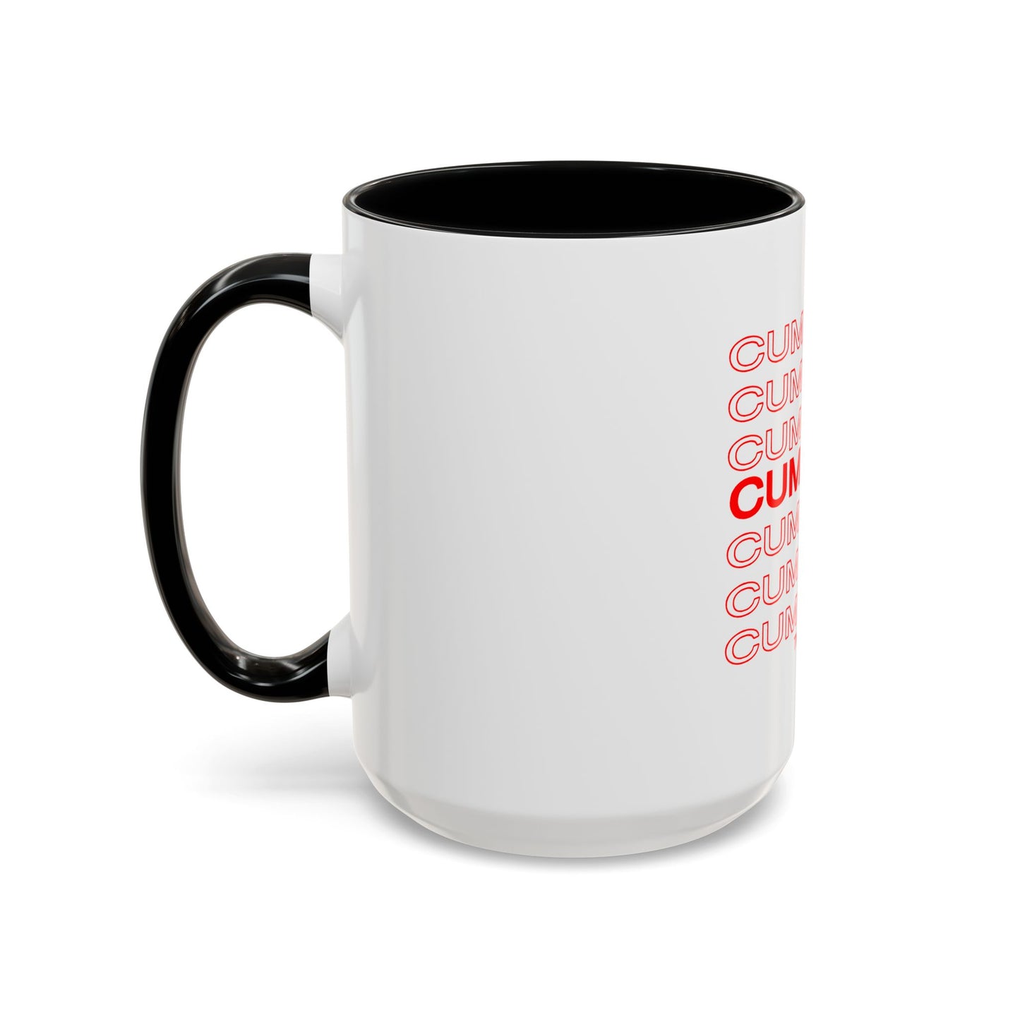 Cum Town Accent Coffee Mug — Bold Repeating Logo 11/15oz