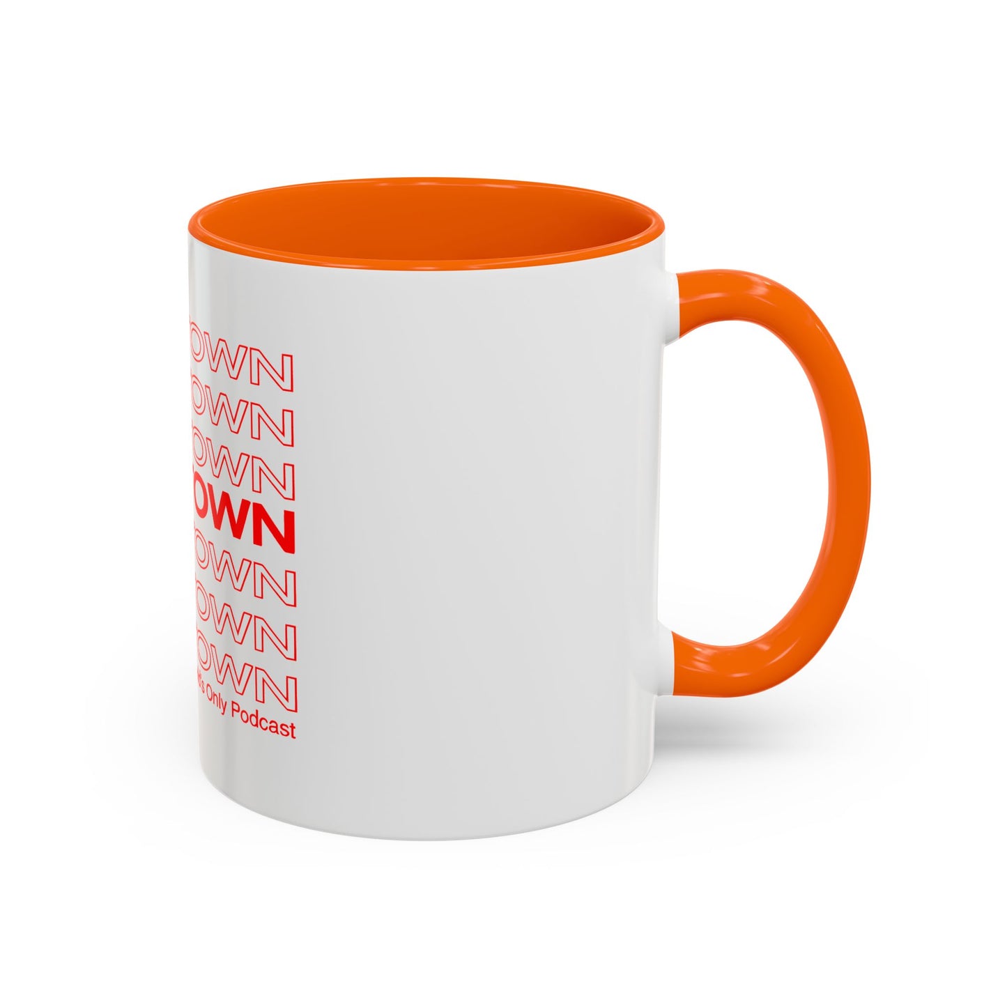Cum Town Accent Coffee Mug — Bold Repeating Logo 11/15oz