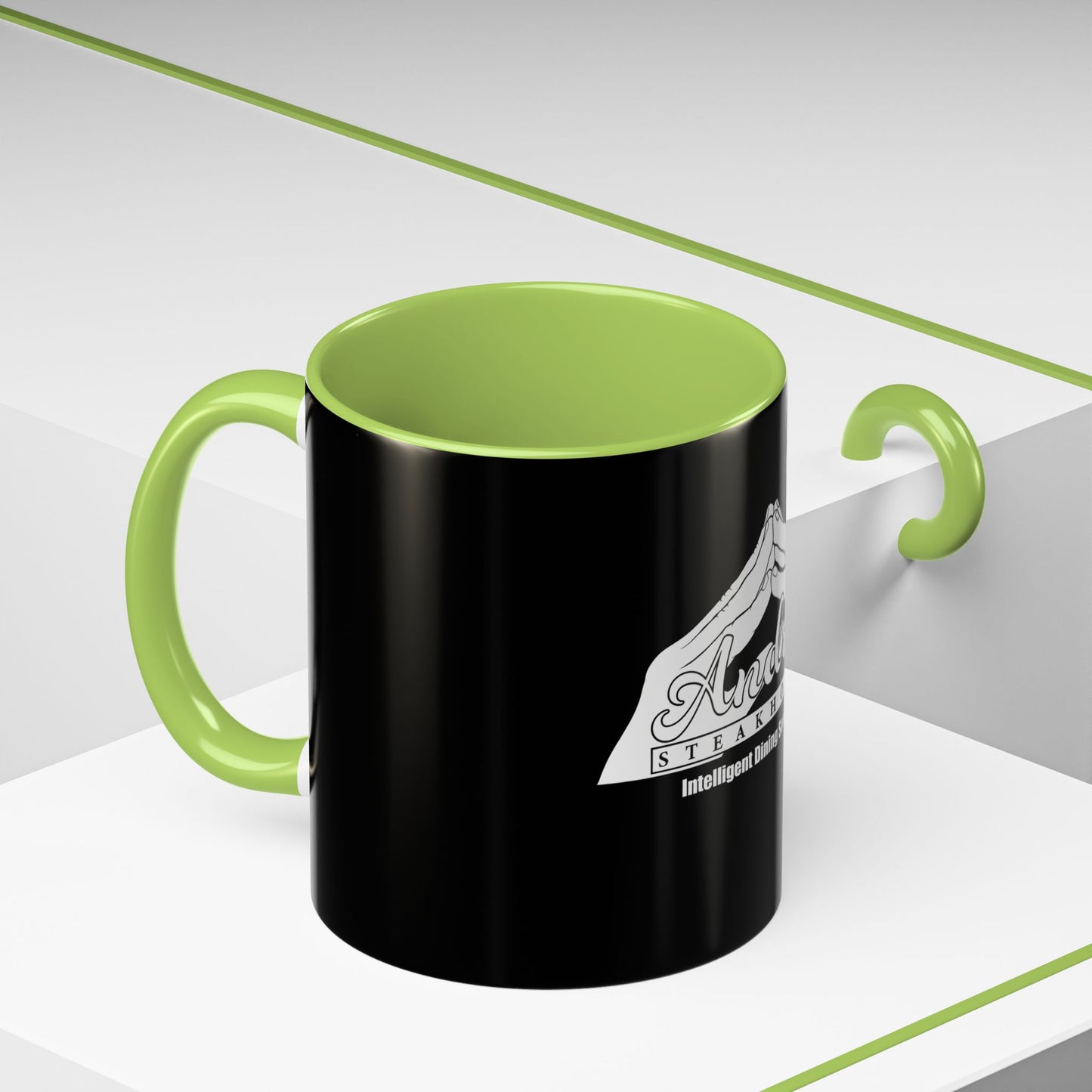 Andres Steakhouse Logo Coffee Mug - Black Accent 11/15oz