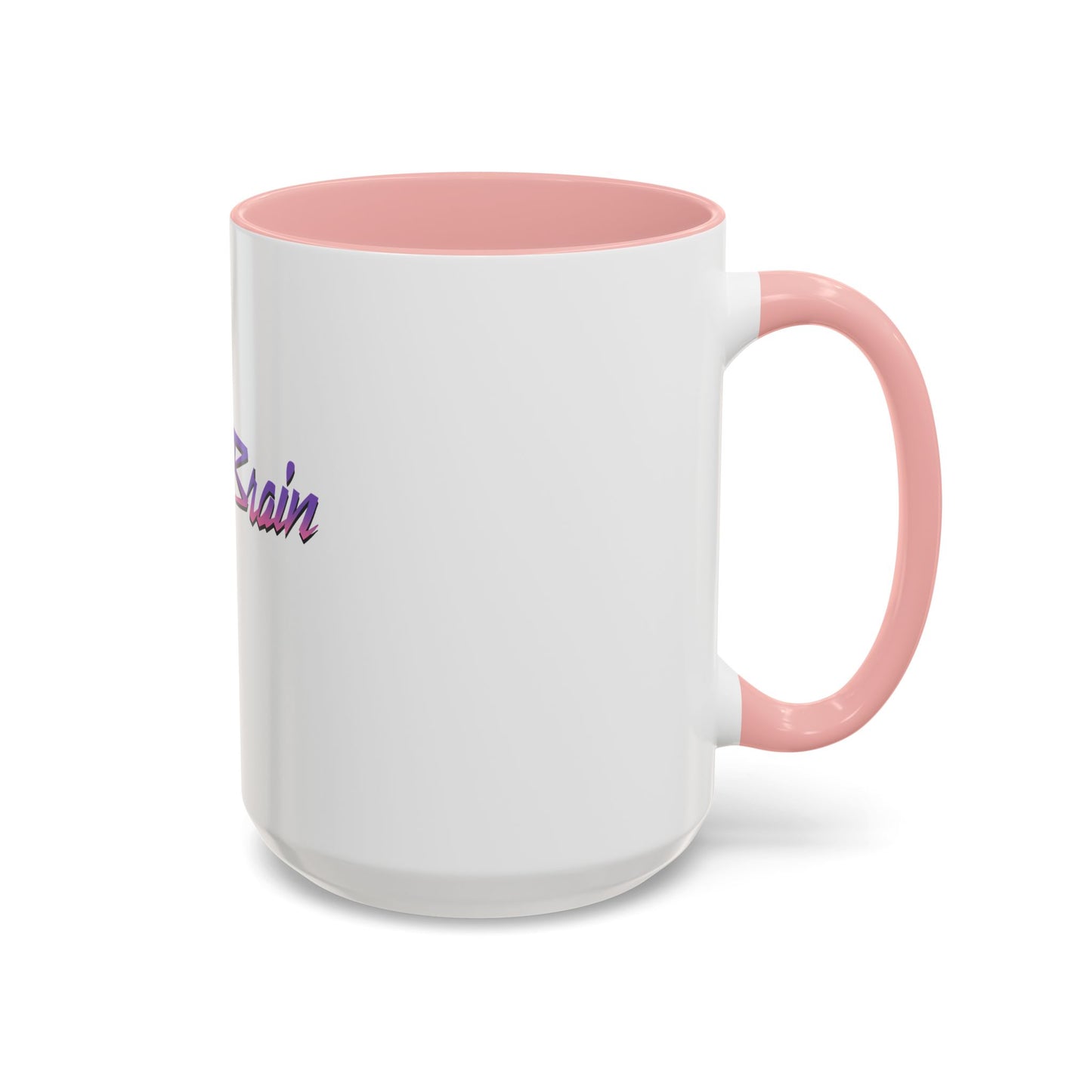 Accent Coffee Mug — Retro 'Simple Brain' Neon Script Coffee Mug
