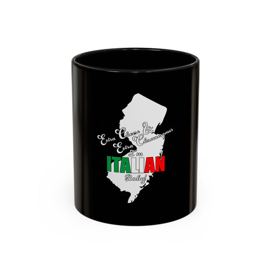 Italian Flag Accent Coffee Mug — 'ITA AN' Minimalist Espresso Gift