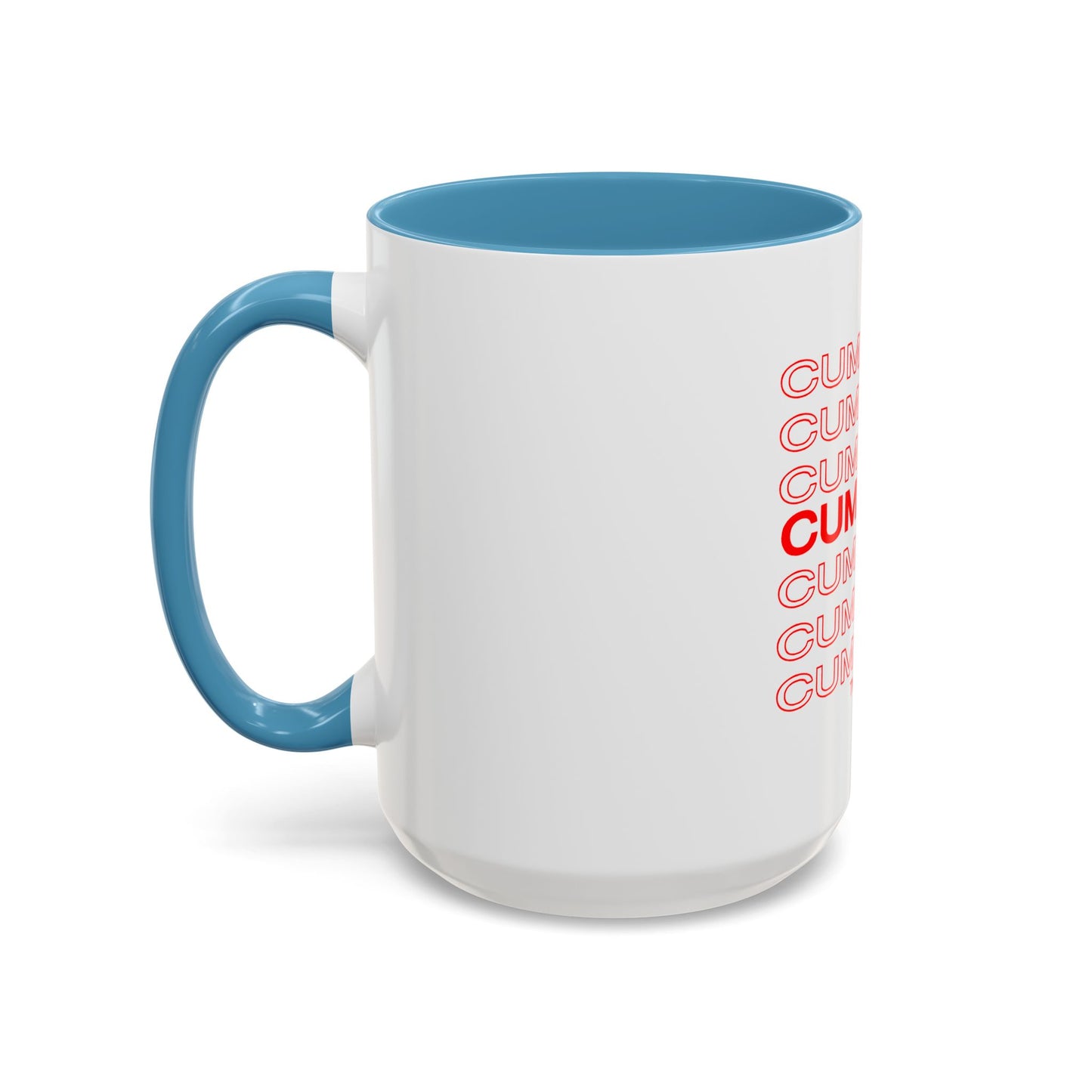 Cum Town Accent Coffee Mug — Bold Repeating Logo 11/15oz