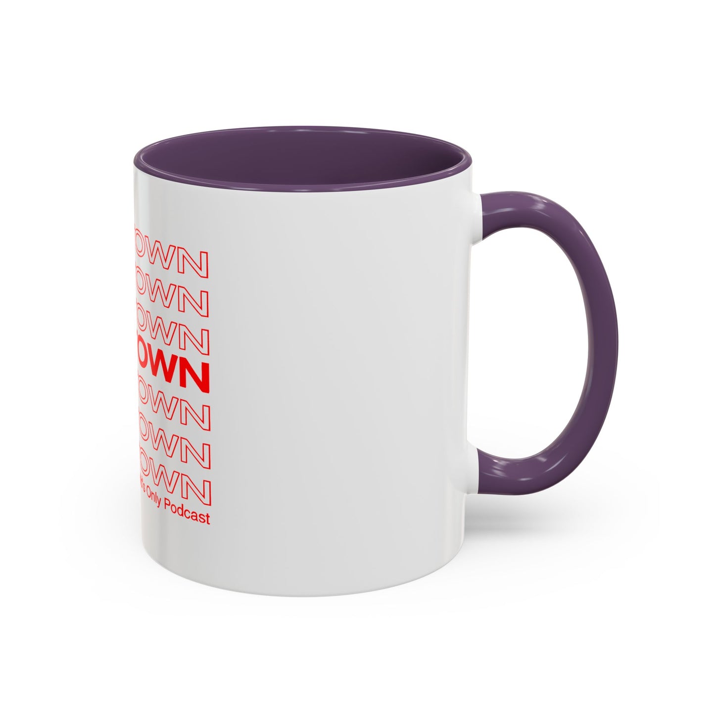 Cum Town Accent Coffee Mug — Bold Repeating Logo 11/15oz