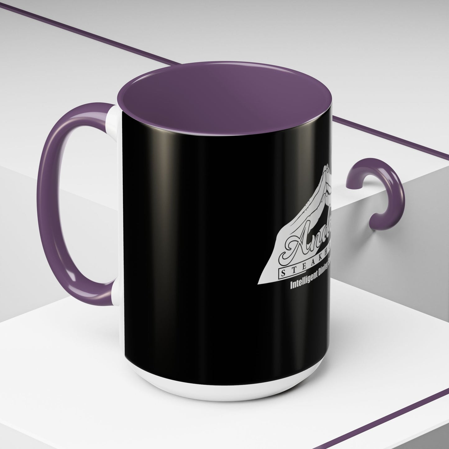 Andres Steakhouse Logo Coffee Mug - Black Accent 11/15oz