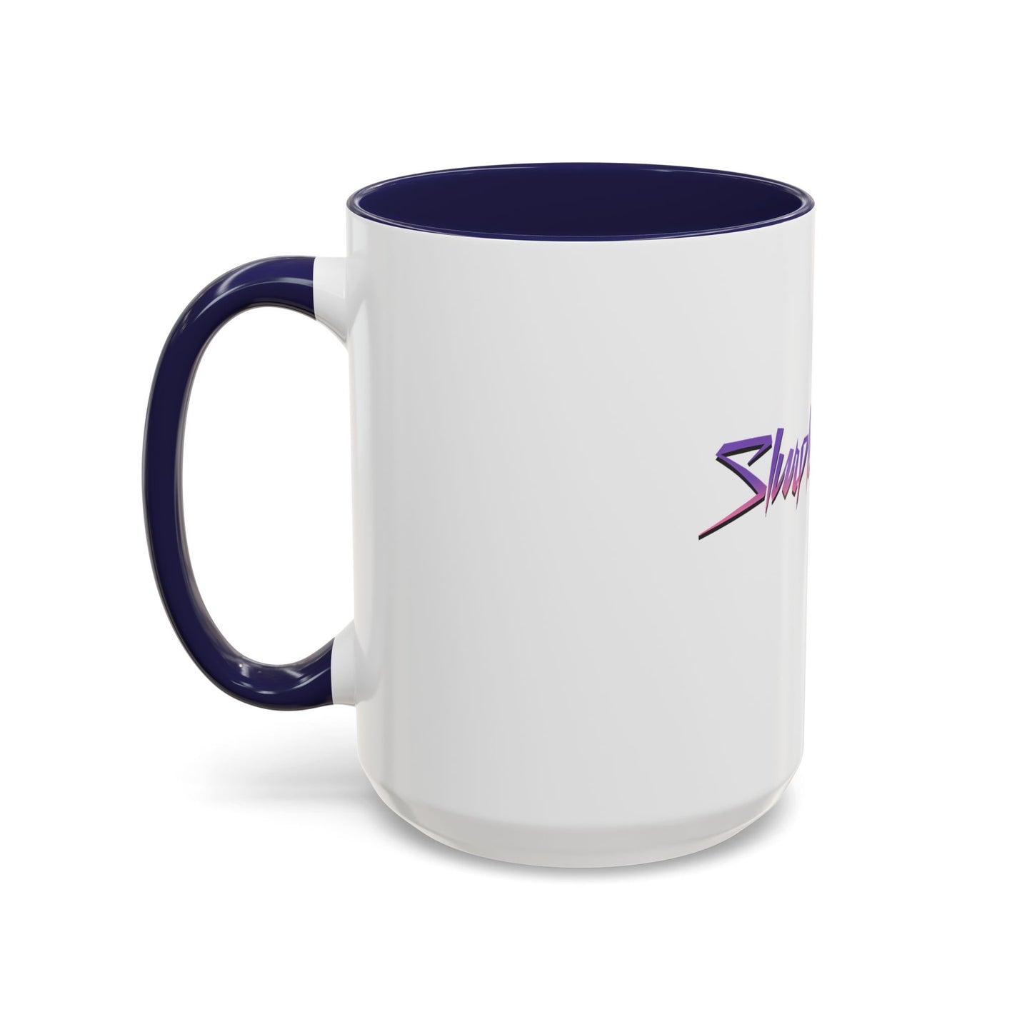 Accent Coffee Mug — Retro 'Simple Brain' Neon Script Coffee Mug