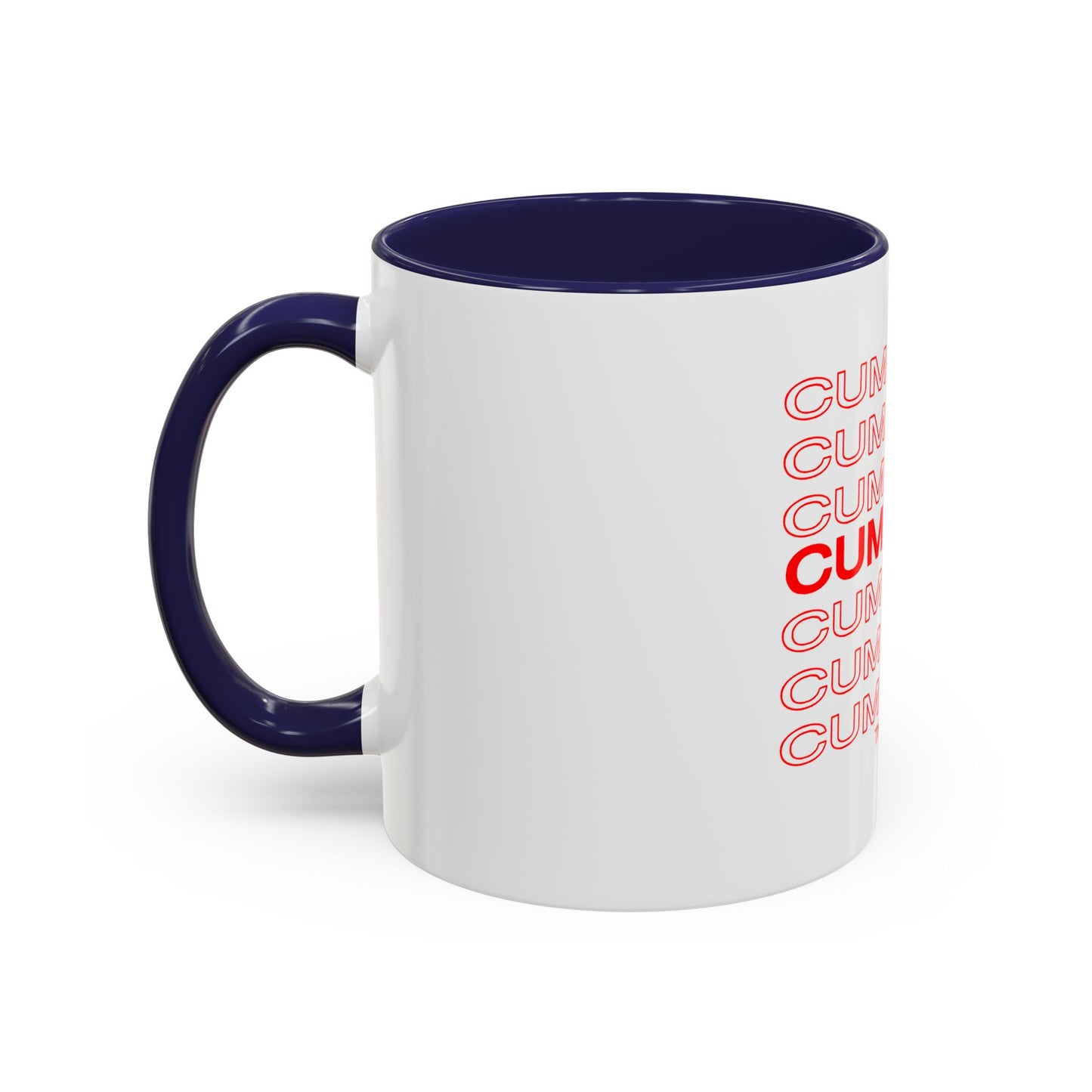 Cum Town Accent Coffee Mug — Bold Repeating Logo 11/15oz