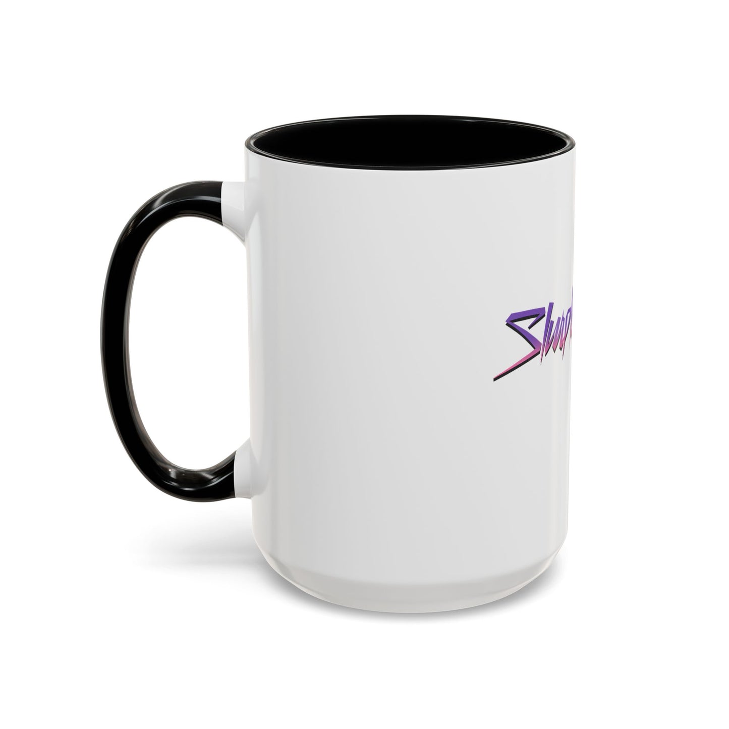 Accent Coffee Mug — Retro 'Simple Brain' Neon Script Coffee Mug