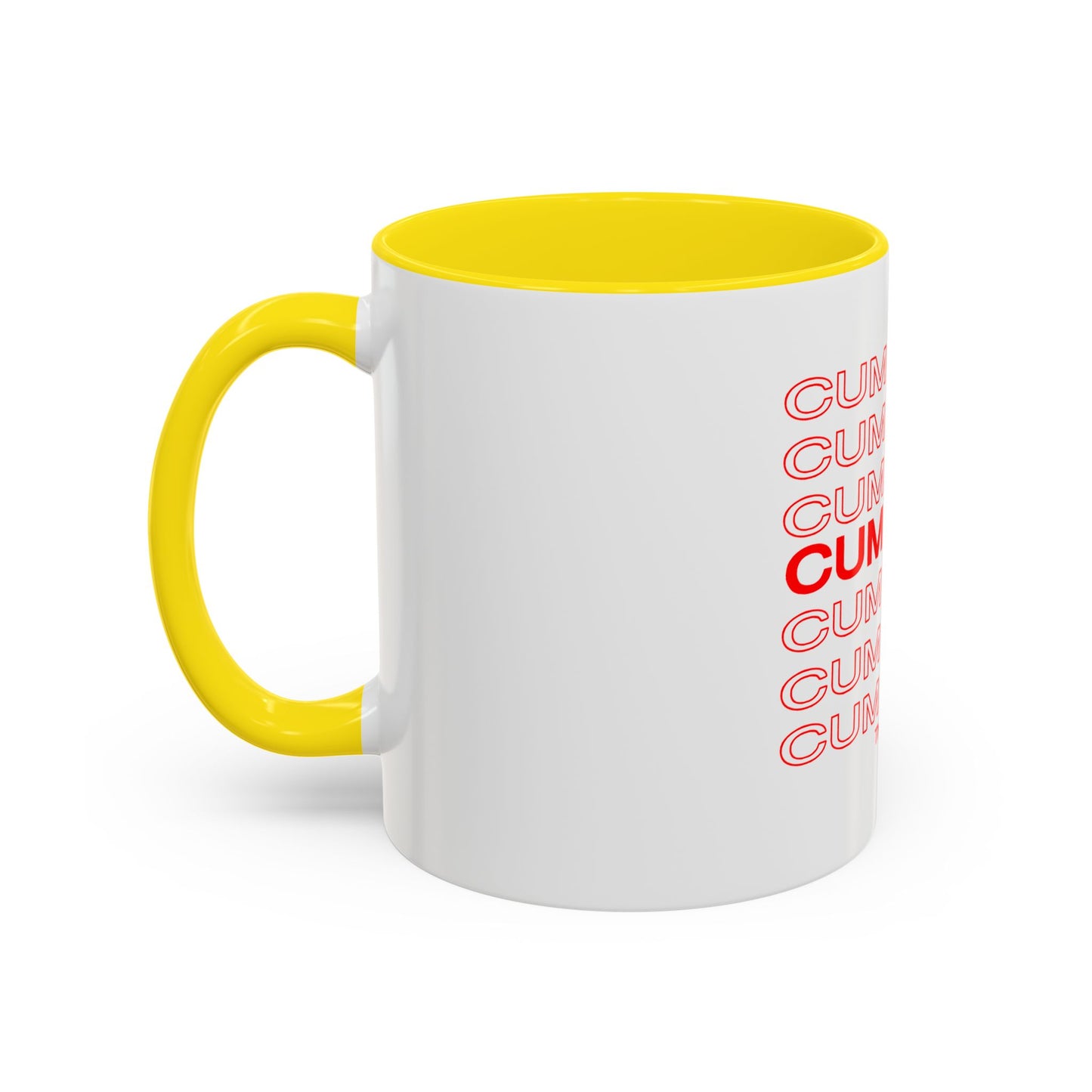 Cum Town Accent Coffee Mug — Bold Repeating Logo 11/15oz