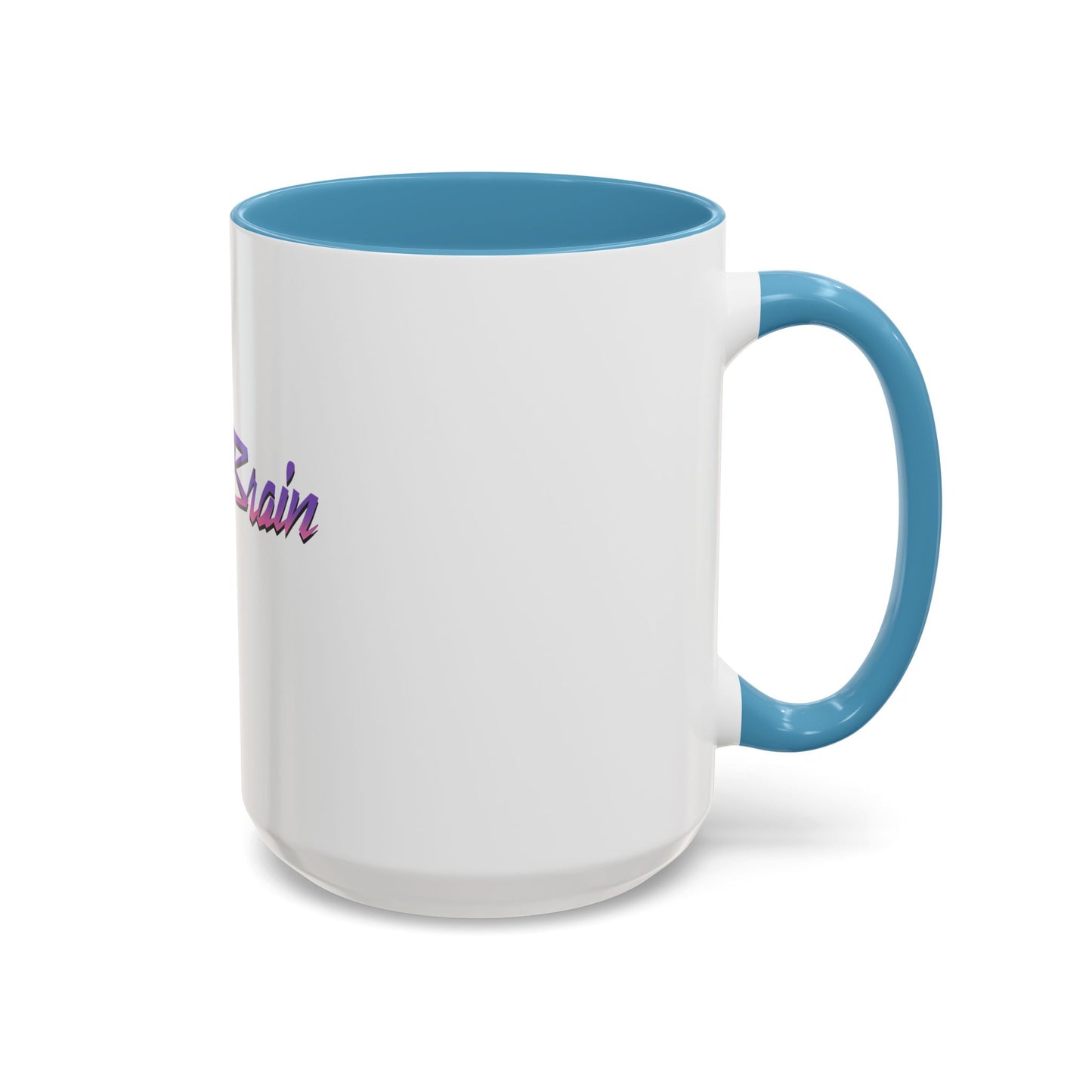 Accent Coffee Mug — Retro 'Simple Brain' Neon Script Coffee Mug