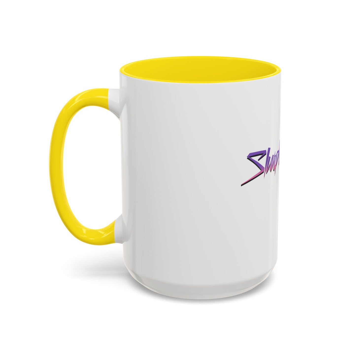 Accent Coffee Mug — Retro 'Simple Brain' Neon Script Coffee Mug