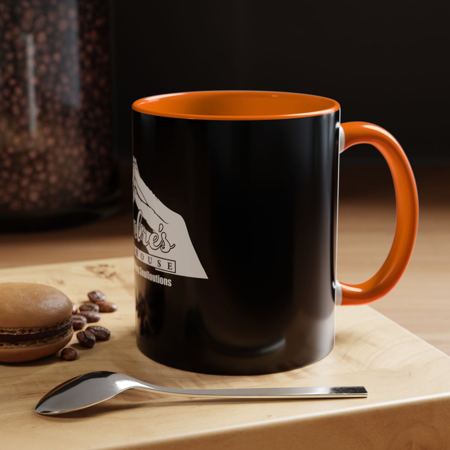 Andres Steakhouse Logo Coffee Mug - Black Accent 11/15oz