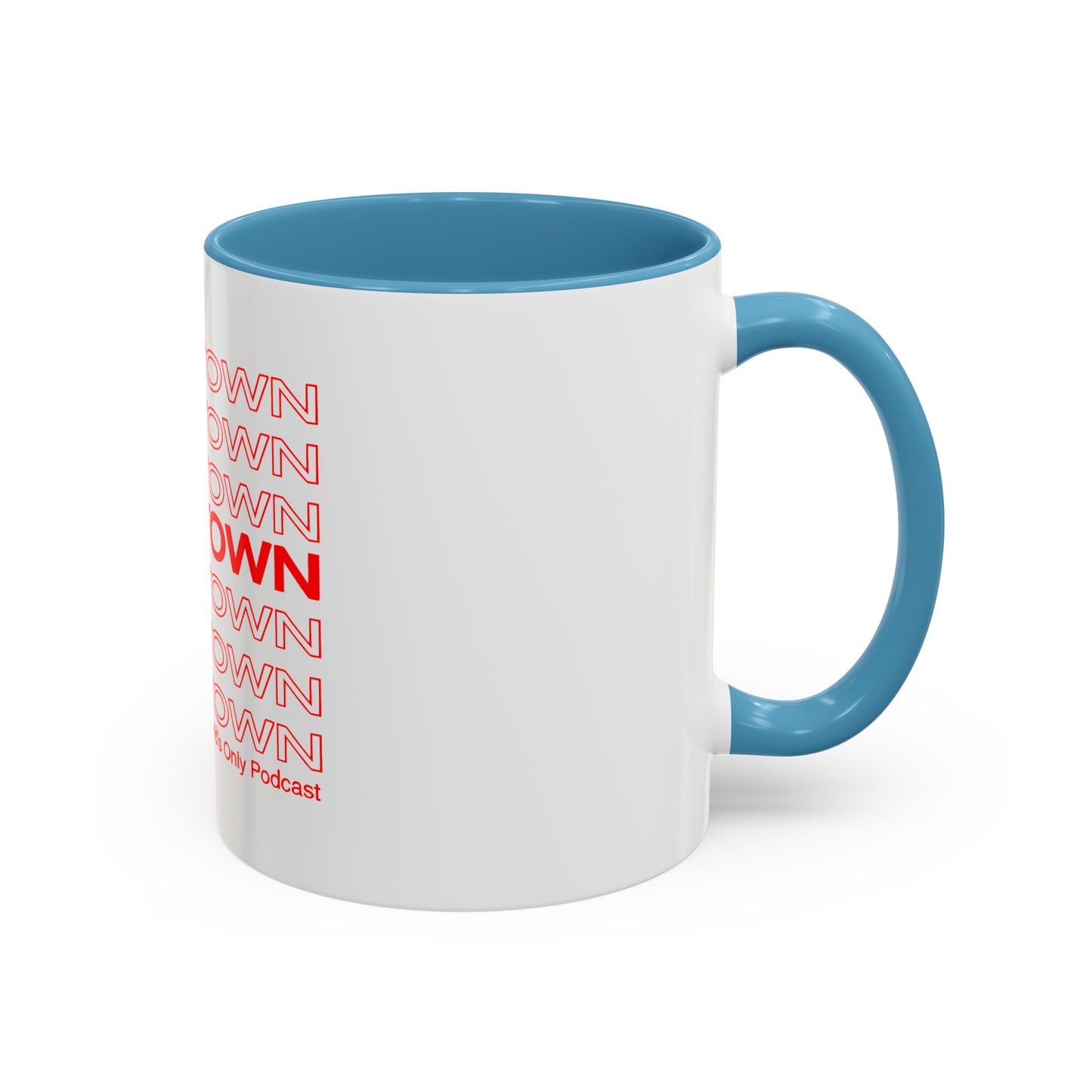 Cum Town Accent Coffee Mug — Bold Repeating Logo 11/15oz