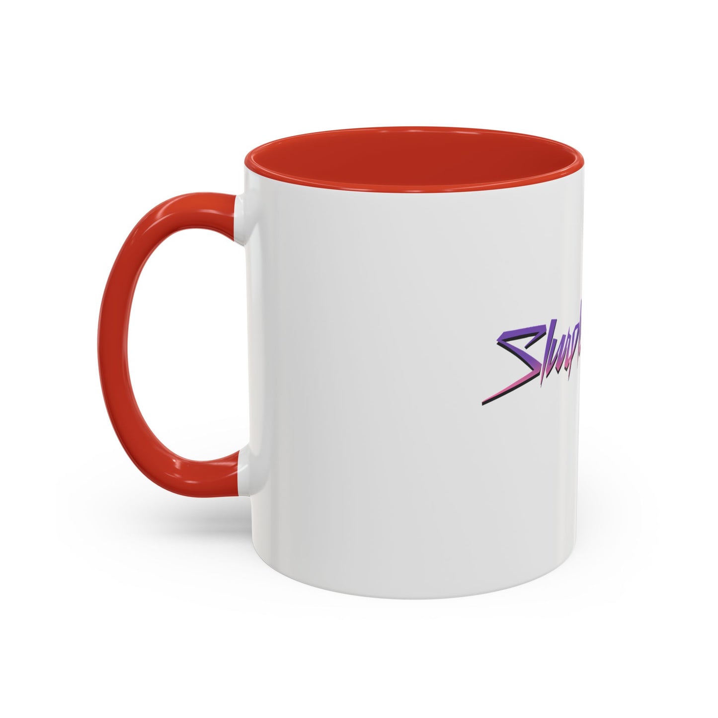 Accent Coffee Mug — Retro 'Simple Brain' Neon Script Coffee Mug